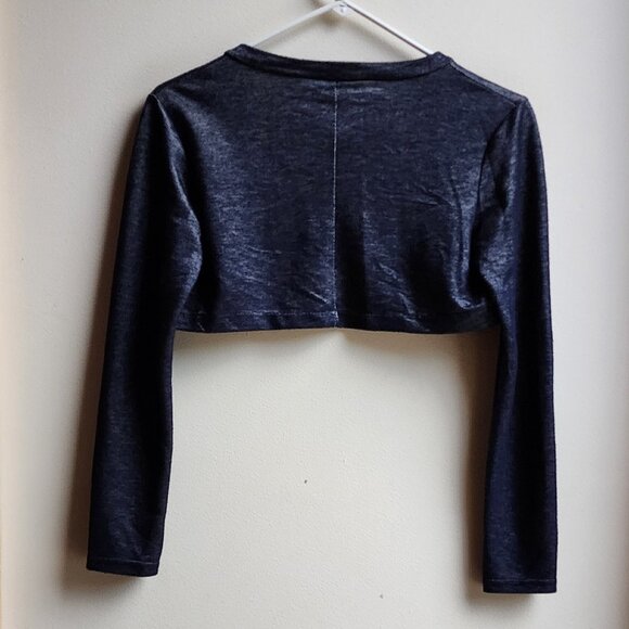 Dolce & Gabbana Navy Velure Cropped Shrug - Picture 12 of 14